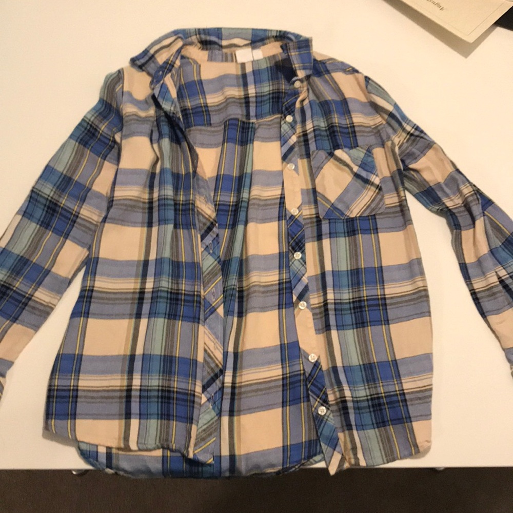 Blue flannel gap shirt girls